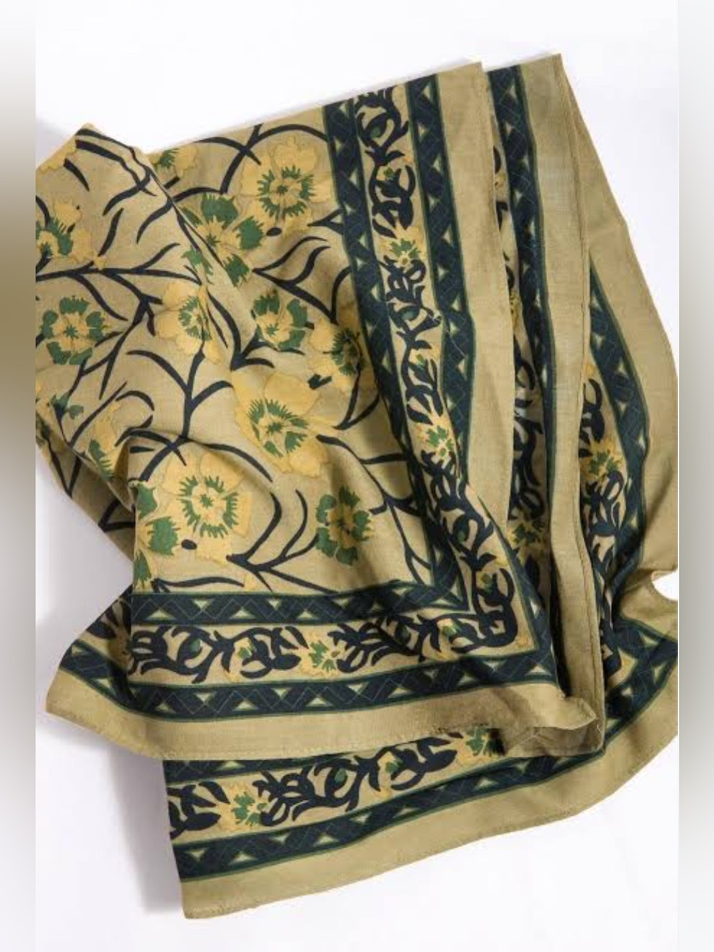 Free people FP square moss khaki green scarf